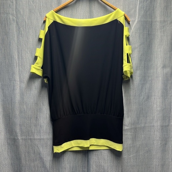 Joesph Ribkoff black and yellow short sleeve size 4 - Picture 8 of 8